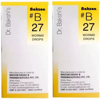 Bakson B27 Worms Drops (30ml, Pack of 2)