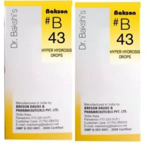 Bakson B43 Hyper Hydrosis Drops (30ml, Pack of 2)